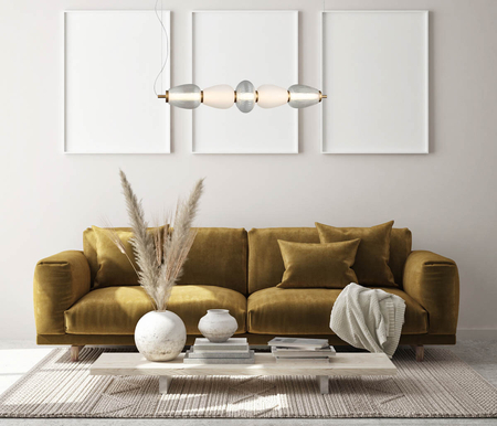 Lampa wisząca Italux PND-74937-5-BK Czarny, biały, przezroczysty