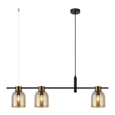 Lampa wisząca Italux Servio PND-66892-3-BK-AMB Czarny