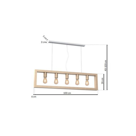 Milagro Lampa wisząca MACK 5xE27 MLP5465 BIAŁY