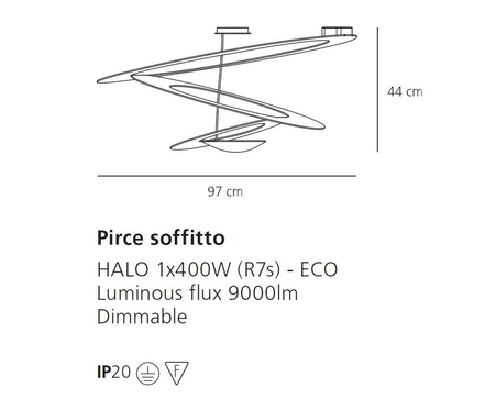 Lampa sufitowa Artemide 1253W10A Pirce LED