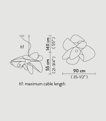 Lampa wisząca Slamp LA BELLE ETOILE - BLACK L ETOSL00BLK01T00LEDEU czarny