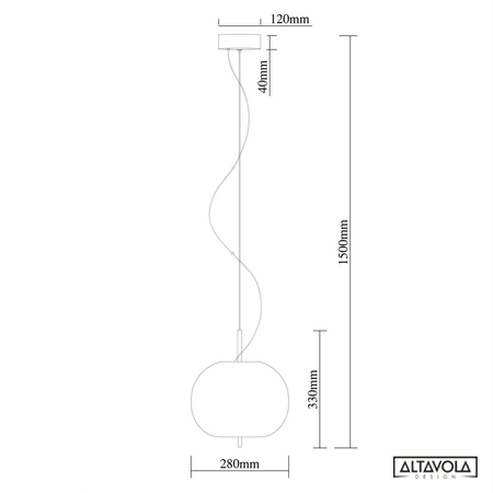 Złota lampa wisząca LED Apple P