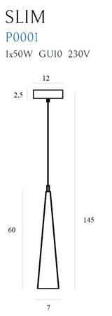 Lampa wisząca Maxlight P0001 biały