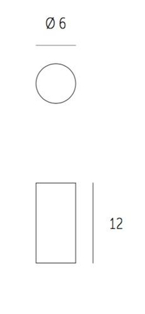 Lampa sufitowa Casablanca TU01-D23W Tubus 12 cm White Matt