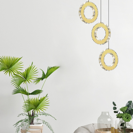 Lampa wisząca Zuma Line MD3713-1-3GT GIRONA LAMPA WISZĄCA ZŁOTA/GOLD