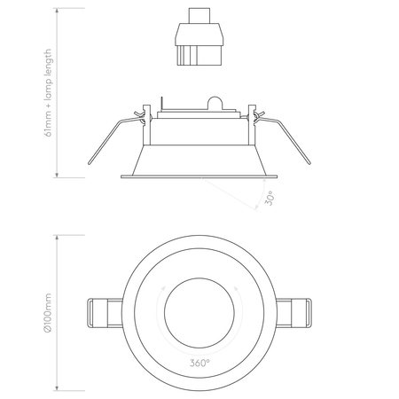 Spot Astro Minima Slimline Round Adjustable Fire-Rated 1249041 Matowy Czarny