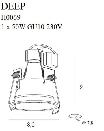 Oprawa wpuszczana Maxlight DEEP H0069 biały