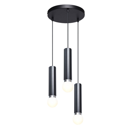 Lampa wisząca Italux Macera PND-33849-3R-BK piaskowy czarny