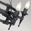 Żyrandol Elstead Lighting Saxon czarny SAX5-BLK