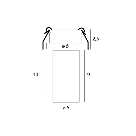 MAXLIGHT H0127 LAMPA SUFITOWA HALO D BLACK PODTYNKOWA