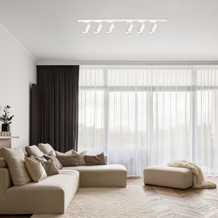 Milagro Zestaw Oprawa Mica Track Biały + Chrom 6xGU10 2m ML2107 BIAŁY