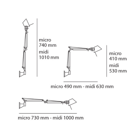 Kinkiet Artemide A0103W00 Tolomeo Micro LED