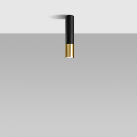 Sollux Lighting Plafon LOOPEZ czarny/złoty SL.0951