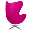 Fotel EGG SZEROKI fuksja.11 - wełna, podstawa stal