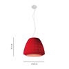 Lampa wisząca Axo Light Bell 045 Czerwona