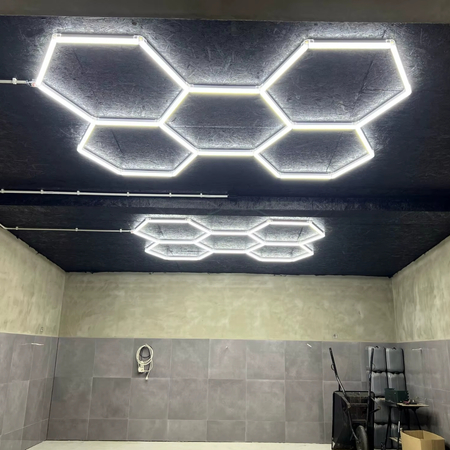 Lampa LED Hexagon Blaupunkt 252W geometryczny panel sufitowy led 4000K CRI90 w kształcie plastra miodu