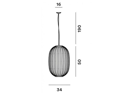 Lampa wisząca Foscarini 2240072/2-25 Plass media doppia