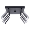 Sollux Lighting Plafon WINX 4 czarny/chrom SL.1370