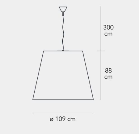 Lampa wisząca Fontana Arte F544495350BINE Amax