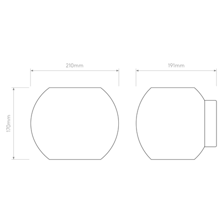 Kinkiet Astro Luna 1489005 Dymione Szkło