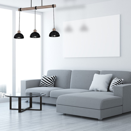 Milagro Lampa wisząca ERIK Sawn black/Patinated wood 3XE27 MLP7640 PRZECIERANY CZARNY / DREWNO PATYNOWANE