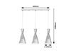 Lampa wisząca Rabalux Leandros 72006 czarny matowy
