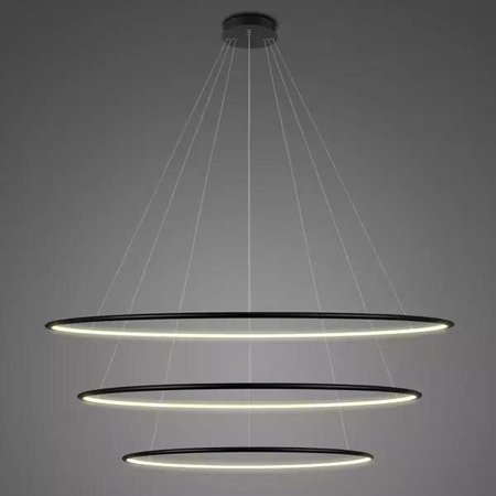Lampa wisząca Ledowe Okręgi No.3 120cm 3k czarna Dali