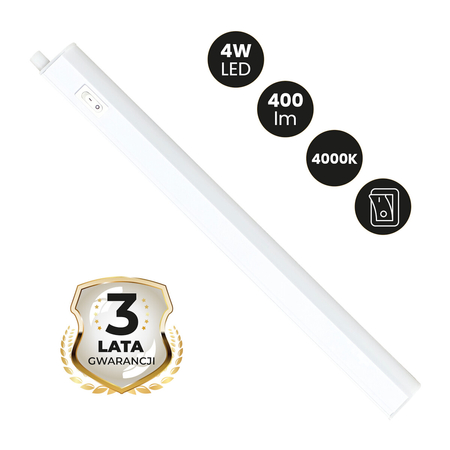 Eko-Light Lampa Podszafkowa Dual 18W 4000K + Gniazda 230V EKB1445 BIAŁY
