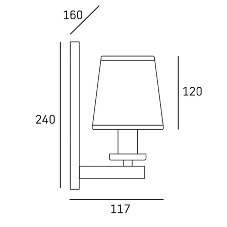 Cosmo Light Kinkiet LONDON W01014CH-WH