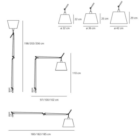 Kinkiet Artemide 0564010A Tolomeo Mega