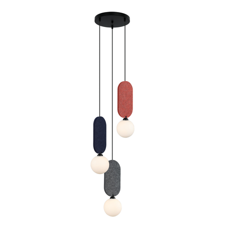 Lampa wisząca Italux PND-59815A-3-MLTI Czerwony, niebieski, szary