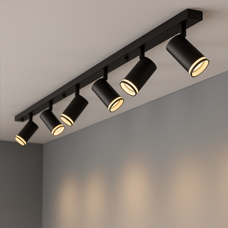 Milagro Oprawa Pipe Ring Spot Czarny 6xGU10 ML2075 CZARNY