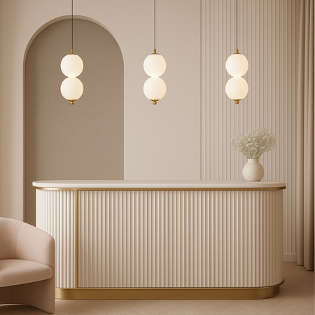 Lampa wisząca Abigali Pontti2 6W złoty/mleczne kule