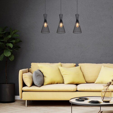 Lampa wisząca Rabalux Leandros 72006 czarny matowy