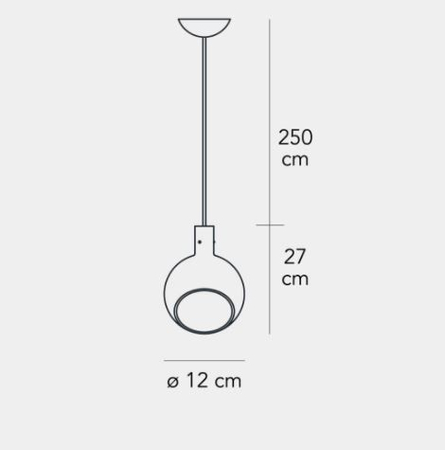 Lampa wisząca Fontana Arte F428485100AMNE Parola