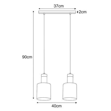 Lampa wisząca Kaja BRUS K-5251 czarny, grafitowy