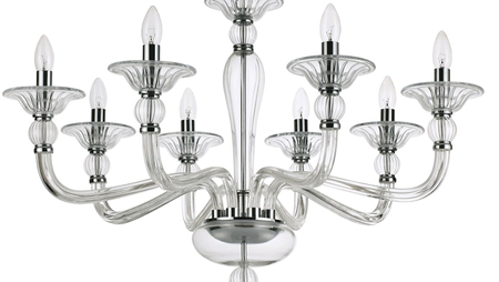 Żyrandol Ideal Lux 159980 Danieli SP8 Trasparente