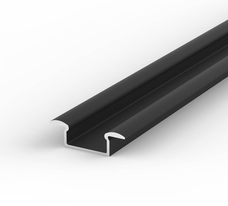 Profil LED Greenie P6-1C2 2 m czarny lakierowany wpuszczany