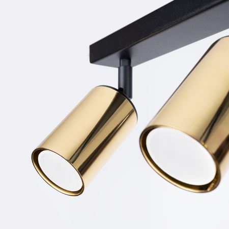 Sollux Lighting Plafon WINX 2 czarny/złoty SL.1383