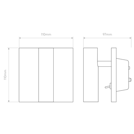 Kinkiet Astro Enna Square Switched LED 1058226 Matowy Biały