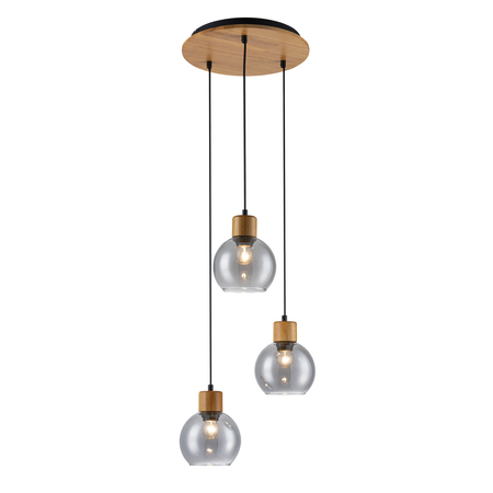 Lampa wisząca Italux Velma PND-67505-3-WD Drewniany
