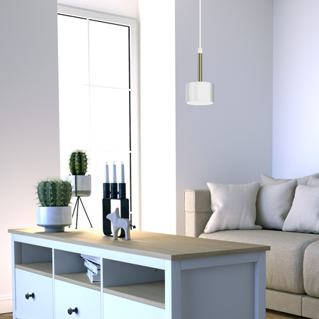 Milagro Lampa wisząca Arena 1xGX53 Biały/Złoty MLP7754 Biel / Złoto