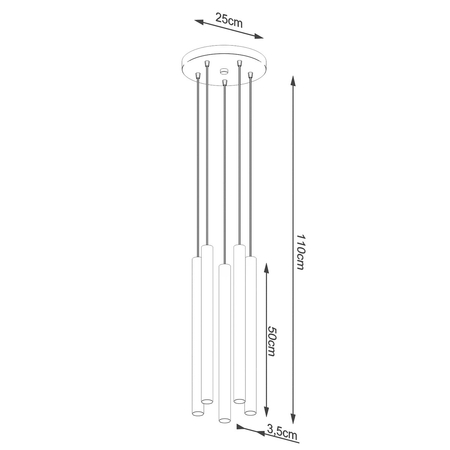 Sollux Lighting Lampa wisząca PASTELO 5P drewno SL.1270