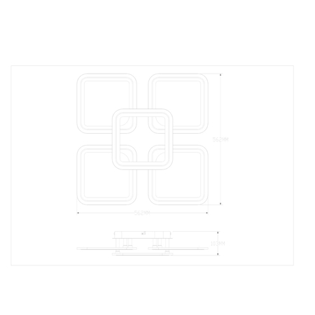 Lampa sufitowa Zuma Line MS232150R-BK STELLAR LAMPA SUFITOWA CZARNA-ZŁOTA/BLACK-GOLD