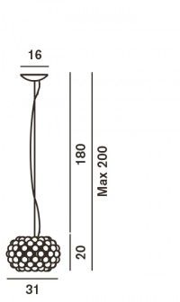 Lampa wisząca Foscarini 138027-52 Caboche piccola