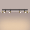 Sollux Lighting Plafon WINX 6L czarny/złoty SL.1388