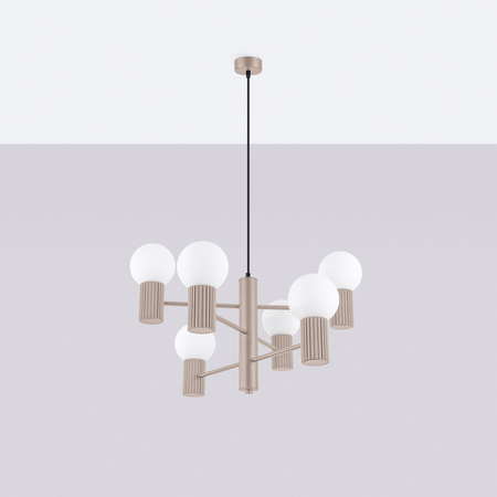 Sollux Lighting Żyrandol HALO 6 taupe SL.1836