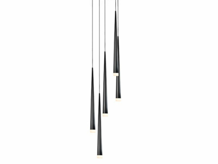 Lampa wisząca STYLO 5 BLACK Azzardo AZ0119 black / chrome