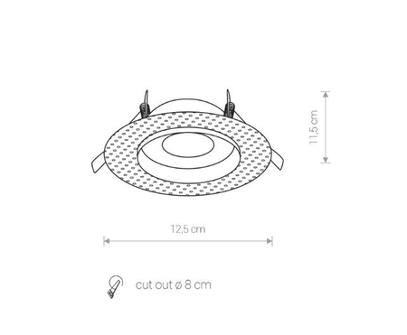 Oprawa podtynkowa Nowodvorski 8371 Echo [Ø80 mm otwór montażowy]