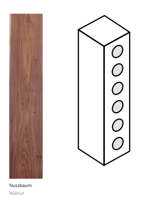 Lampa LED Wooden BAR Walnut Wi-fi Control